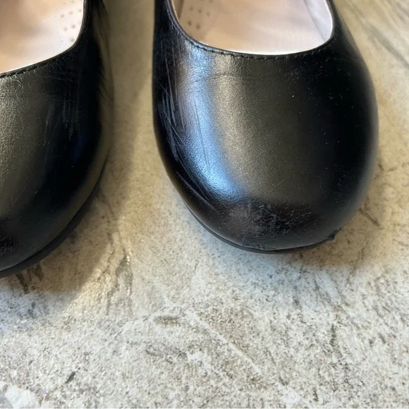 Camille Kids Black Leather Mary Janes, Size 36 EU, 4 US - Picture 10 of 11